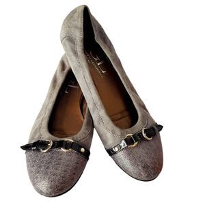 AGL Monika Suede Cap Toe Glitter Ballet Flats 40 10